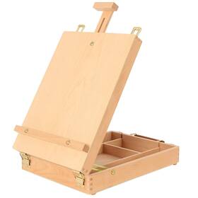 B0762pw3pz Kuyal Art Supplies Box Easel Sketchbox Painting Storage Adjust Wood Tabletop Ease