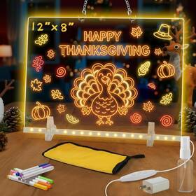 Kyclums 744759479822 Lumiboard Led Drawing Board With 7 Colors Light Up Acrylic Cosmody