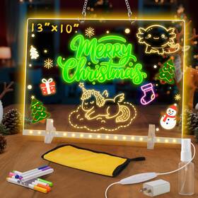 Kyclums 768834797151 Led Drawing Board With 7 Colors Light Up Cosmody Glowing Acrylic