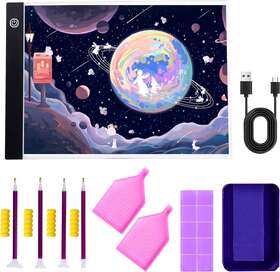 Ladishan 692620020164 A4 Diamond Painting Light Board Ultra Slim Pad With Art