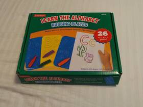 Lakeshore 633682070230 Learn The Alphabet Rubbing Plates Complete Set Use Crayons Homeschool