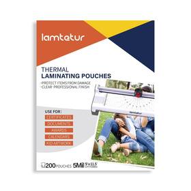 X11.5 Lamtetur 752771302448 Thermal Laminating Pouches 9 Inch Inches Holds 8.5 X 11 Sheets 5mil 2