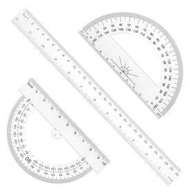5hzlisdc Larrel 666937 1 3 Pcs Protractor Ruler Set Math Geometry Tool Includes 12 Inch/30 Cm Straigh