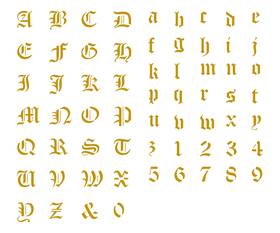 5376486 Lassos Boutique 1 Inch Old English Letter Stencil 6.5 X 12 M - Gothic Font Abc Alphabet S