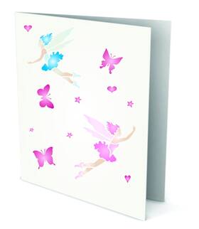 6060096 Lassos Boutique Fairies Stencil 4.5 X Inch S - Mix Media Layering Classic Fairy Design