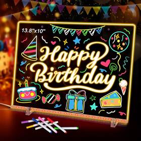Lcj888 Lcjecv Led Note Drawing Board With 7 Colors 13.8 Inch X10 Acrylic Message Wi