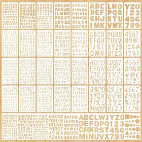 S633 Lckaent 41pcs 1/2 3/4 1 5/4 2inch Letter Stencils For Painting Small Reusable Plastic