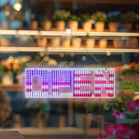 Open-wrb-1505-mg Lemonnova Open Sign For Business 15 Inch X 5 Smart Led Signs With App Flashing Usa