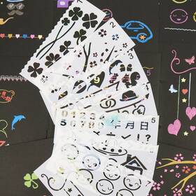 4336894071 Letec 16pcs Drawing And Painting Stencils For Planner Notebook Diary