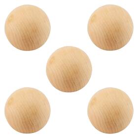 2208014 Lexinin 5 Pcs 3.5 Inch Craft Wood Ball 9cm Unfinished Wooden Round Nat