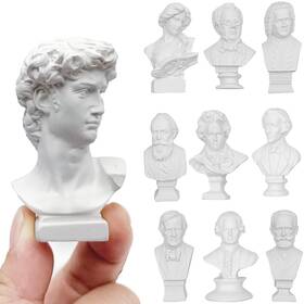 Fusglmq944 Lidscura 10 Pcs Mini Musicians Bust Statue And Sculptures Musician Resin Plaster
