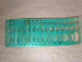 3235-5 Lietz Ellipse Guide 10 Pc. Set - Standard And Isometric Made In Usa Vtg