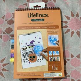 Lifelines 810076213026 Flow Art Frightful Fun Illuminate And Create 20 Meditative Scenes New