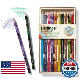 B0cfdw5zbj Lifelines Scented Colored Pencils 10-pack Classic Palette - Rub And Sniff Art Set