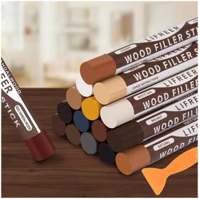 Uslputty-1 Lifreer Wood Filler Sticks 16 Colors Crayons For Scratches Scuffs Crac