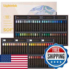 B0f62sc1zv Lightwish Professional Oil Pastels 100 Vibrant Colors Plus 4 White Set Of 104