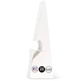 B07yqbvvz6 Lineco Self-stick Double Wing Easel Back 12 Inch White Pack Of 25