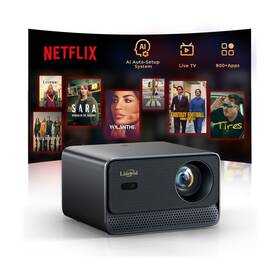 L03pro Lisowod Projector With Wifi And Bluetooth Mini-projector For Netflix Ai Auto-set