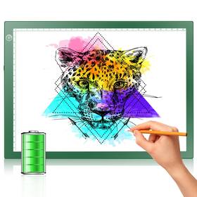 Le-wa4-green Litenergy Rechargeable Battery Powered Light Tracing Box Ultra-thin Adjustab