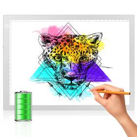 Le-wa4-silver Litenergy Rechargeable Battery Powered Light Tracing Box Ultra-thin Adjustable Usb Pow