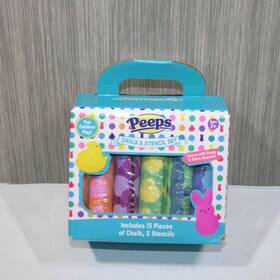 1516 Little Kids Peeps Chalk And Stencil Set Arts Crafts For Ages 3 To 10