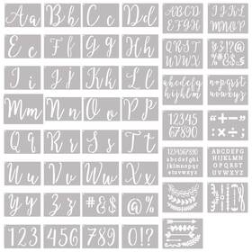 45mb-2 Lofivilra Letter Stencils For Painting Reusable 4 Inch And 2 Calligraphy