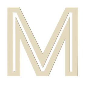 Longan Craft 795299508855 Wooden Letters 8 Inch For Crafts Hollow Cut Wood M Cutout Unfinished