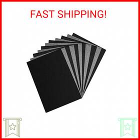 Longtereen 663376587065 100 Sheets Carbon Paper Black Graphite For Tracing Patterns On