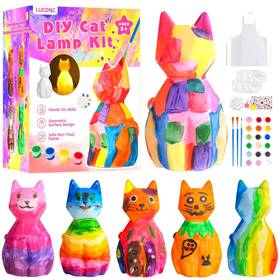 B0fj1sl2vr Lucdnc Paint Your Own Cat Lamp Kit Diy Night Light Arts And Crafts Gift For Kids