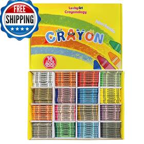 Lucky Art Crayonology B0cf7nsh4m Bulk Crayons For Classroom 800 Count 16 Colors 50 Of Each
