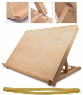Fyc7125 Luckyslycyc Tabletop Easel A3 Desk Desktop 4-position Adjustable Table