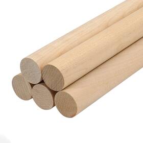 Lugailly 3/4 12 Wooden Dowel Rods Wood Dowels For Crafting X Inch 5 Pcs Round Thick M