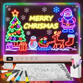 Lumiboard 313021046057 Led Drawing Board With 13 Light Effects 13.7 Inch X10 Rechargeable Glow Doodle