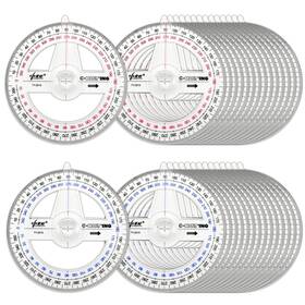 B0ddsskrcs Lyhlya 360 Protractor Pack Of 30 Protactors Plastic Math Protractors Clear