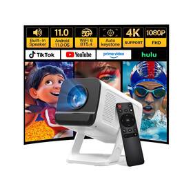 X1aq Lyncast Mini Projector With Wifi 6 And Bluetooth 5.4 Built-in Apps Portable