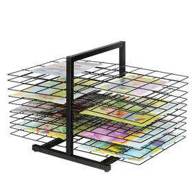 Trewy23 Lzttyee Art Drying Rack For Classroom Paint 20 Shelves Metal Desktop