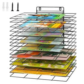 Ygbv4587 Lzttyee Art Drying Rack For Classroom Paint Small Wall Storage W