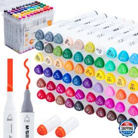 B0cld4zl83 M&g 60 Colors Dual Tip Alcohol Art Markers Set With Storage Case