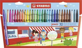 Macphersons 280/30-01 Stabilo Power Felt Tip Colouring Pens Pack Of 30 With Harry Potter B