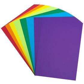 Magecubiku Cp002 Colored Cardstock 8.5 In X 11 56 Sheet Classic Rainbow Index Paper 300 Gsm