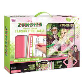 Make It Real 695929042561 Disney Zombies Fashion Design Light Table - Ft Tracing Box And Accessories