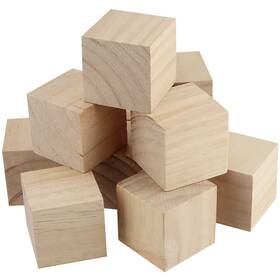 Manchap 758226213178 45 Pack 2 Inch Square Wood Carving Block 5cm Carved Cube Natur