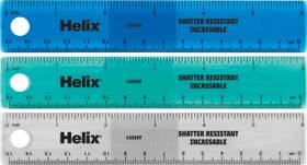 13107 Maped Helix Standard Ruler 6 Inch / 15cm Assorted Colors Shatter Resistant