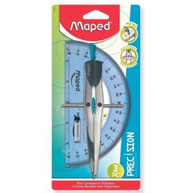 291049 Maped Precision Metal Bow Compass And Protractor 3 Piece Set