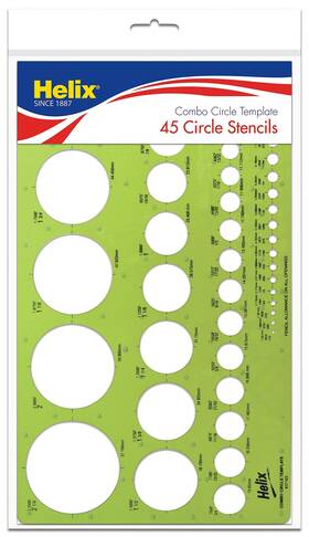 37163 Maped Helix - Combo Circle Plastic Drawing Template Essential Drafting Tool For P