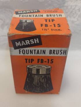 Fb-15 Marsh Fb15 Fountain Brush Tip Replacement Vintage Nos Stencil Art Usa 1.5 Diam