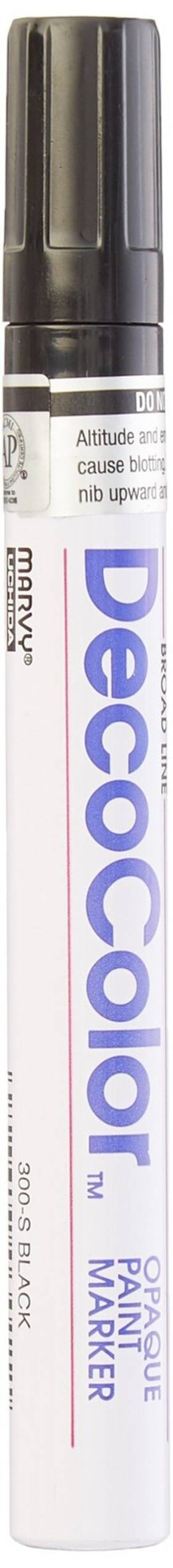 300-c-1 Marvy Uchida Deco Color Broad Point Paint Marker Black 7.25 X 1.88