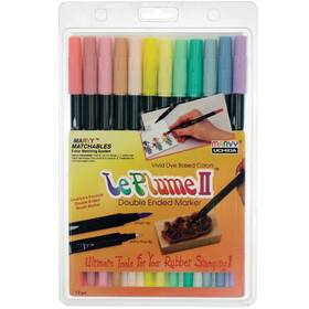 B0008g8gk2 Marvy Uchida Of America 1122-12b Le Plume Ii Double-ended Markers With Brush An