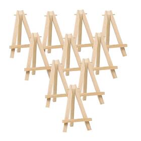 Mayitr 630420985702 10pcs Wooden Artist Easel Triangle Cards Stand Display Wedding 6 Inch