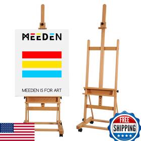 B07rbr8j6r Meeden Large H-frame Studio Easel - Adjustable Movable Tilting For Canvas Up